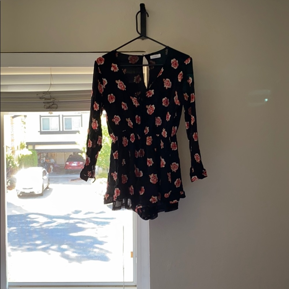 Lush floral print romper